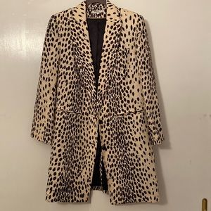 Emerson Fry Wingtip Leopard Linen Blazer